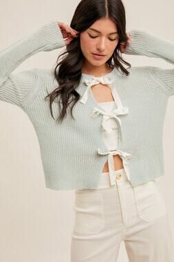 Ribbon Tie Detailed Cardigan